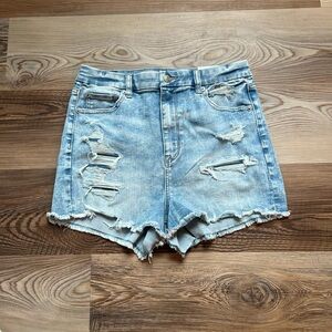 AE curvy high rise next level stretch jean shorts